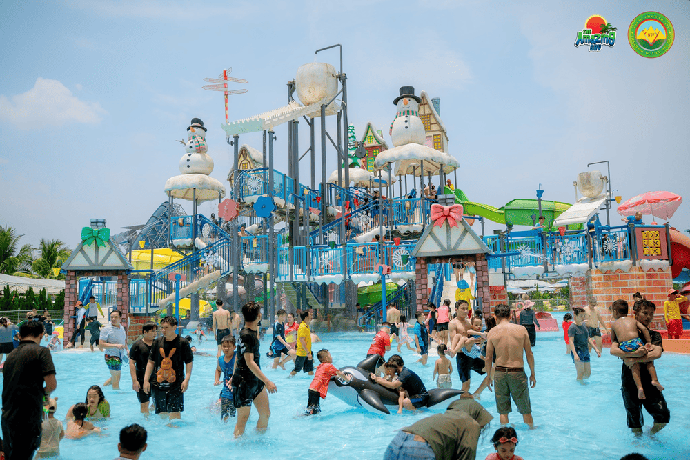 Công viên được đầu tư quy mô lớn với nhiều khu vực vui chơi dành cho cả trẻ em và người lớn (Nguồn: The Amazing Bay - Vịnh Kỳ Diệu)